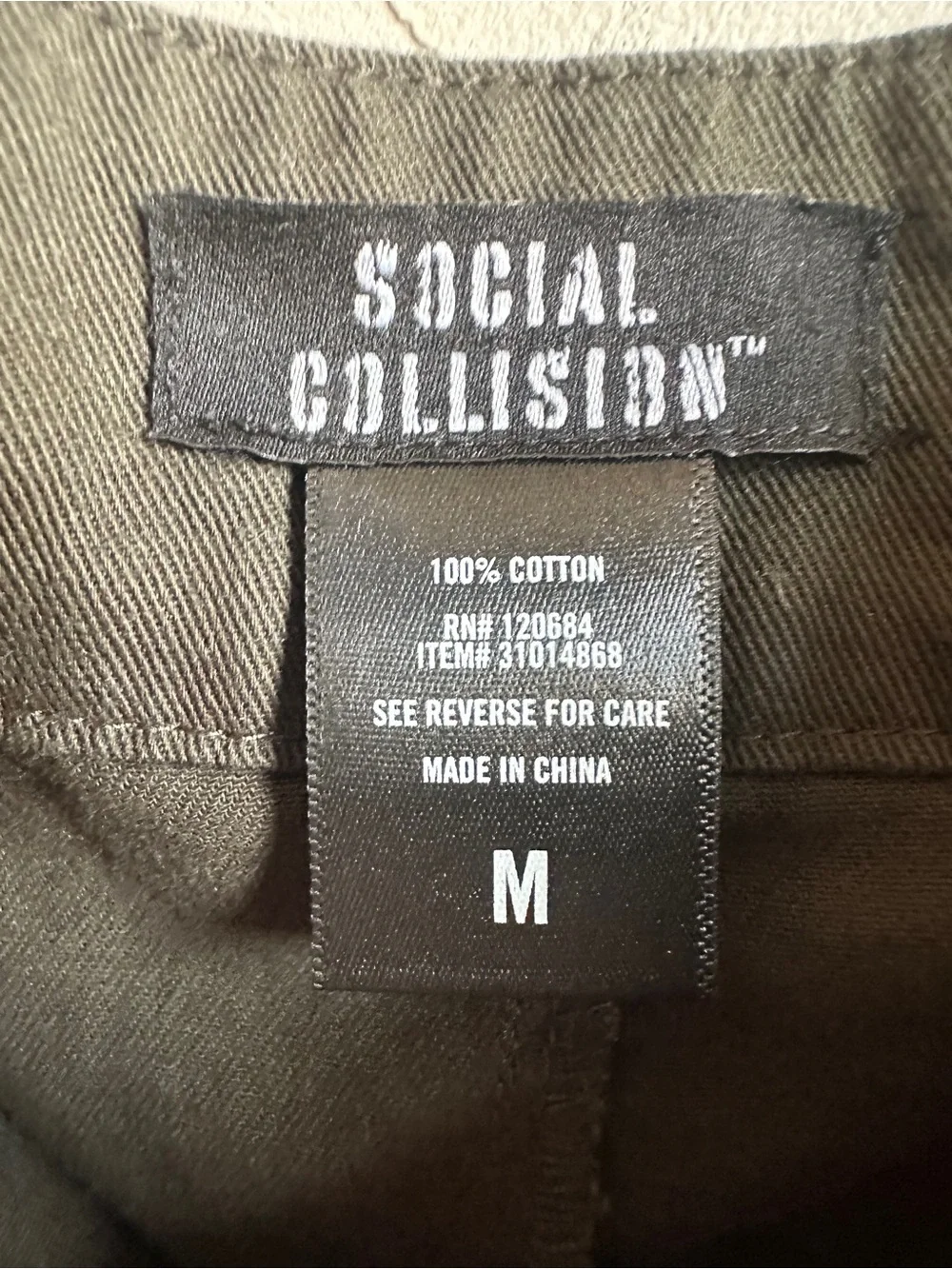 Alt Grunge Ruffle Mini Skirt Dark Olive Y2K Utility Social Collision M